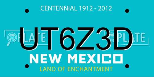 UT6Z3D New Mexico License Plate