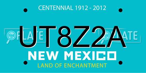 UT8Z2A New Mexico License Plate