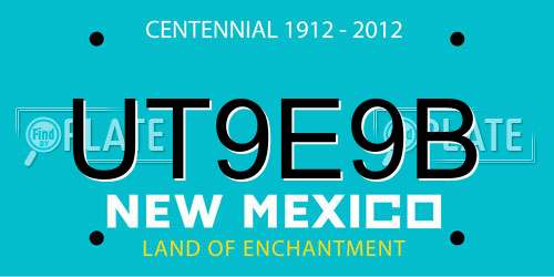 UT9E9B New Mexico License Plate