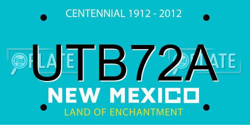 UTB72A New Mexico License Plate