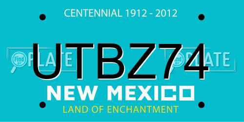 UTBZ74 New Mexico License Plate