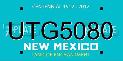 UTG5080 New Mexico License Plate