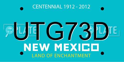 UTG73D New Mexico License Plate