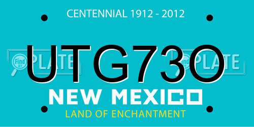 UTG73O New Mexico License Plate