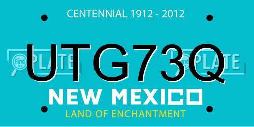 UTG73Q New Mexico License Plate