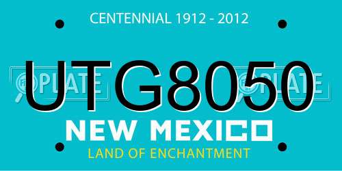 UTG8050 New Mexico License Plate