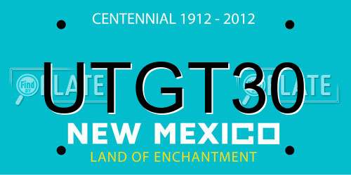 UTGT30 New Mexico License Plate