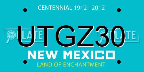 UTGZ30 New Mexico License Plate