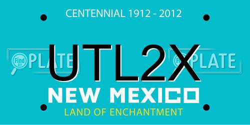 UTL2X New Mexico License Plate