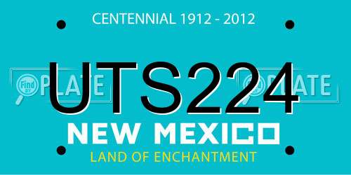 UTS224 New Mexico License Plate
