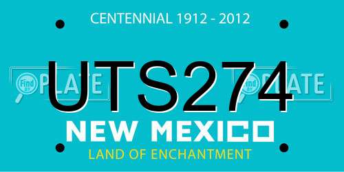 UTS274 New Mexico License Plate
