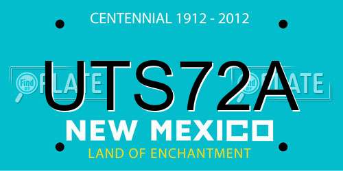 UTS72A New Mexico License Plate