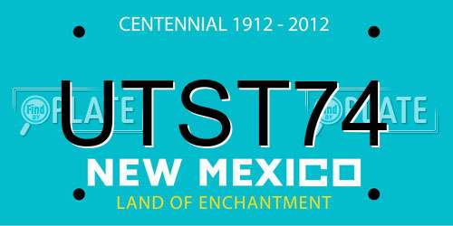 UTST74 New Mexico License Plate