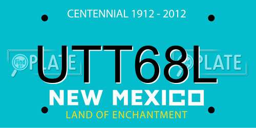 UTT68L New Mexico License Plate