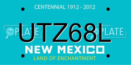 UTZ68L New Mexico License Plate
