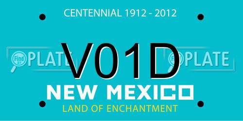 V01D New Mexico License Plate