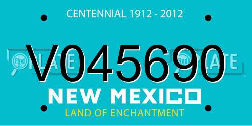 V045690 New Mexico License Plate