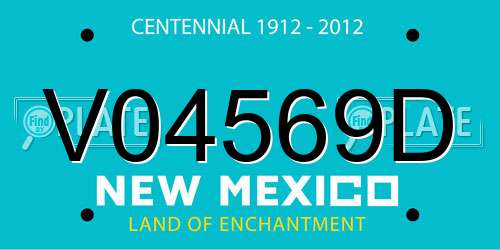 V04569D New Mexico License Plate
