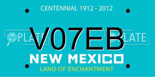 V07EB New Mexico License Plate