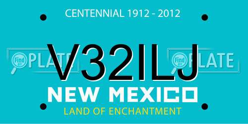 V32ILJ New Mexico License Plate