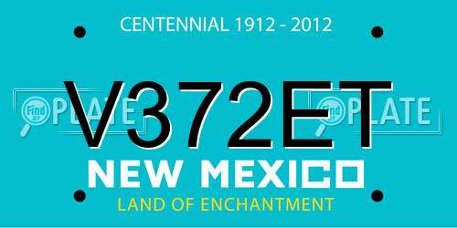 V372ET New Mexico License Plate