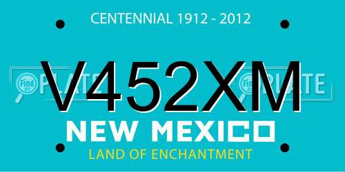 V452XM New Mexico License Plate