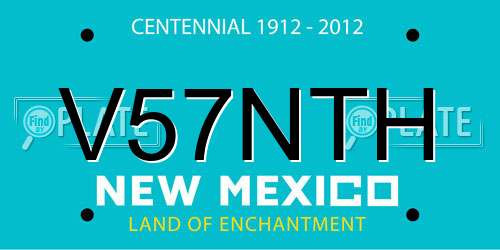 V57NTH New Mexico License Plate