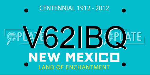 V62IBQ New Mexico License Plate