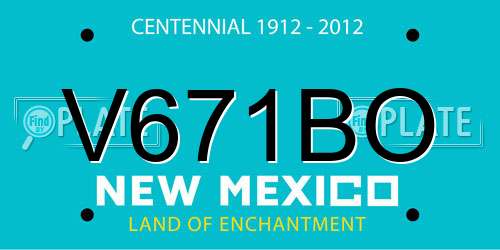 V671BO New Mexico License Plate