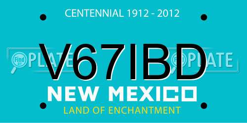 V67IBD New Mexico License Plate