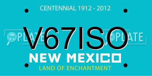 V67ISO New Mexico License Plate