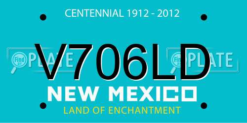 V706LD New Mexico License Plate