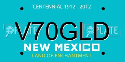 V70GLD New Mexico License Plate