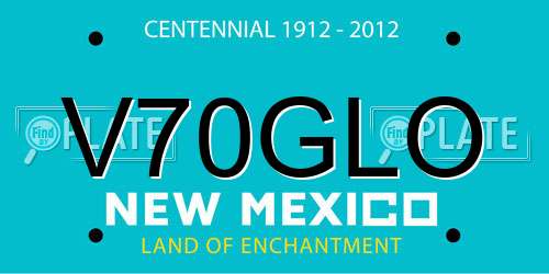 V70GLO New Mexico License Plate