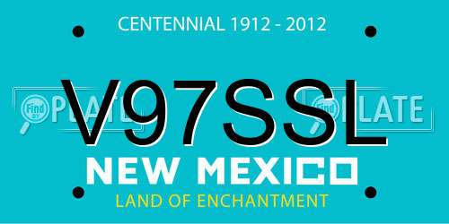V97SSL New Mexico License Plate