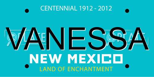 VANESSA New Mexico License Plate