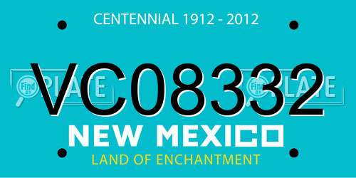 VC08332 New Mexico License Plate