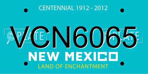 VCN6065 New Mexico License Plate