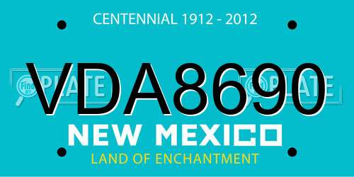 VDA8690 New Mexico License Plate