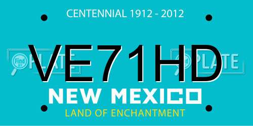 VE71HD New Mexico License Plate