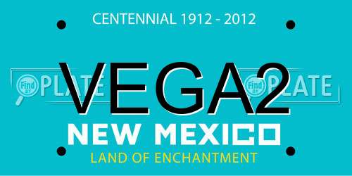 VEGA2 New Mexico License Plate