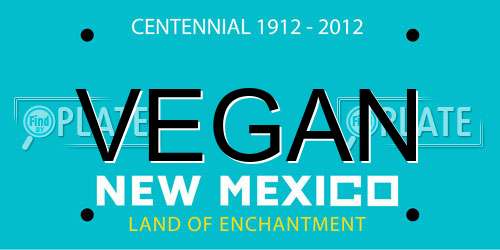 VEGAN New Mexico License Plate