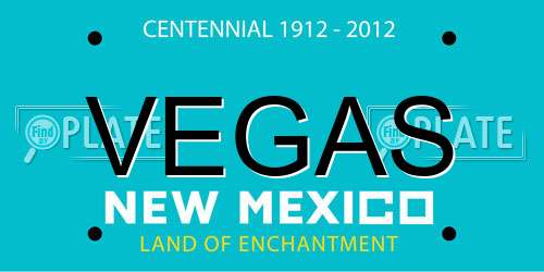 VEGAS New Mexico License Plate