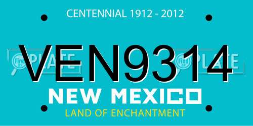 VEN9314 New Mexico License Plate