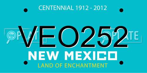 VEO252 New Mexico License Plate