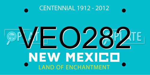 VEO282 New Mexico License Plate