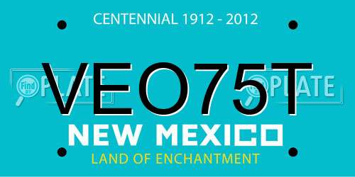VEO75T New Mexico License Plate