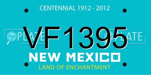 VF1395 New Mexico License Plate
