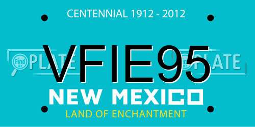 VFIE95 New Mexico License Plate