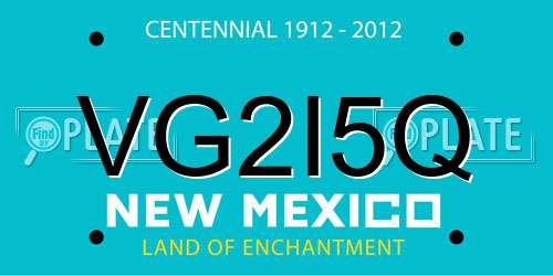 VG2I5Q New Mexico License Plate